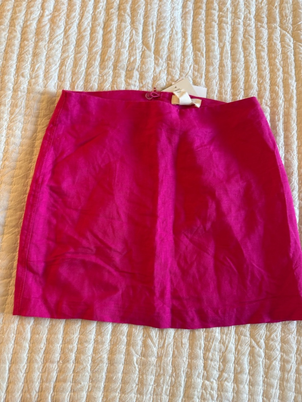 NEW H&M Bright Pink Women's Cotton-Blend A-Line Skirt